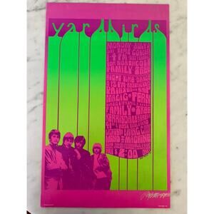 Vintage The Yard Birds Signed Bob Masse Poster